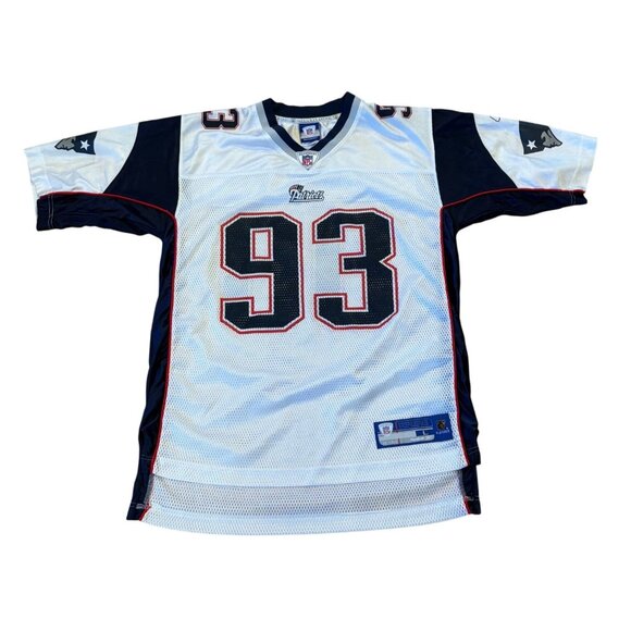 Reebok New England Patriots Richard Seymour #93 White NFL Football Jersey Large - Picture 2 of 7